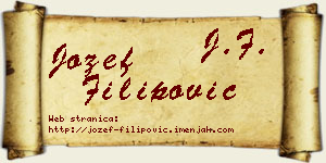 Jožef Filipović vizit kartica
